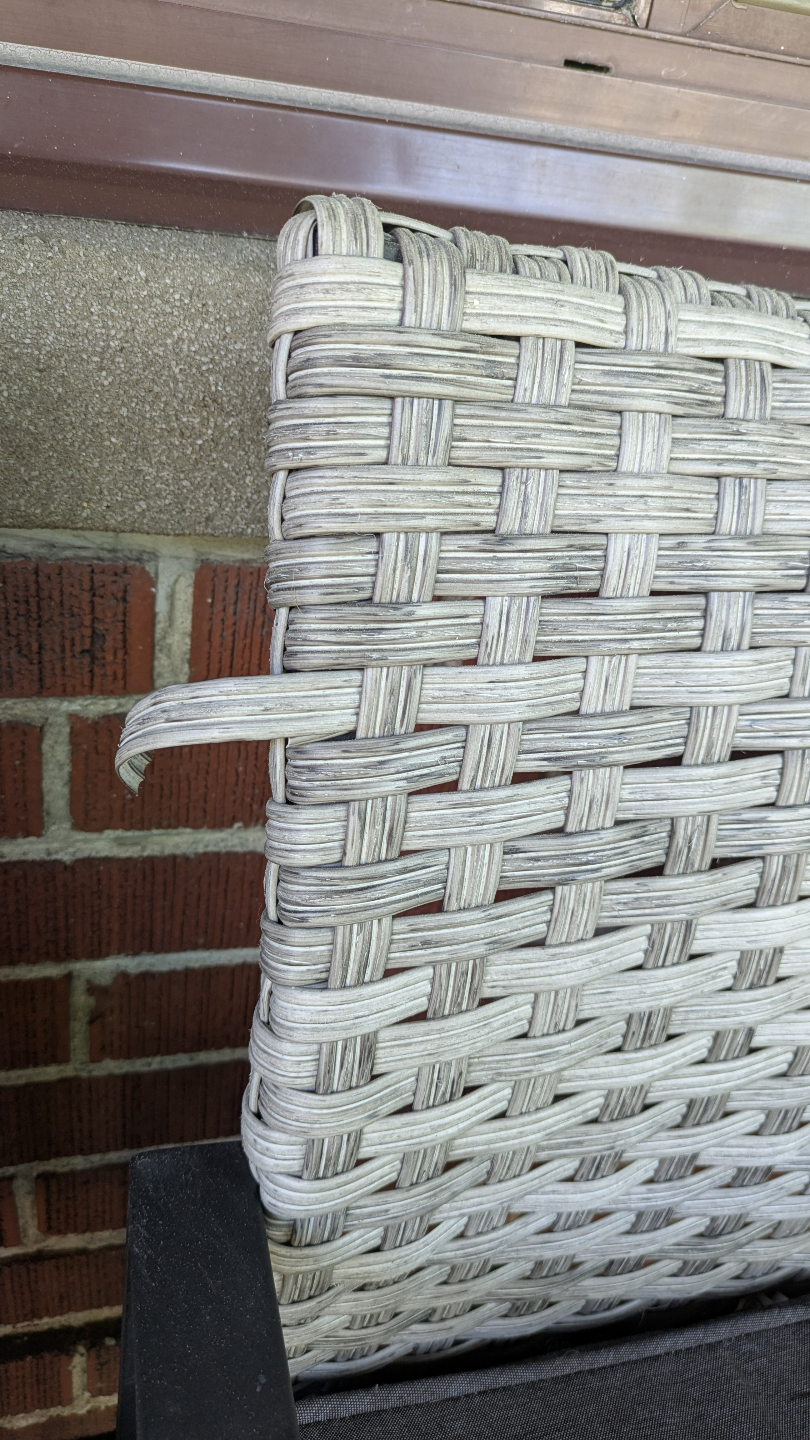 4-Piece Hampton Bay Patio Conversation Set with Grey Cushions - photo 5