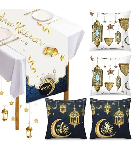 Ramadan Kareem Cushion Covers & Table Runner Set