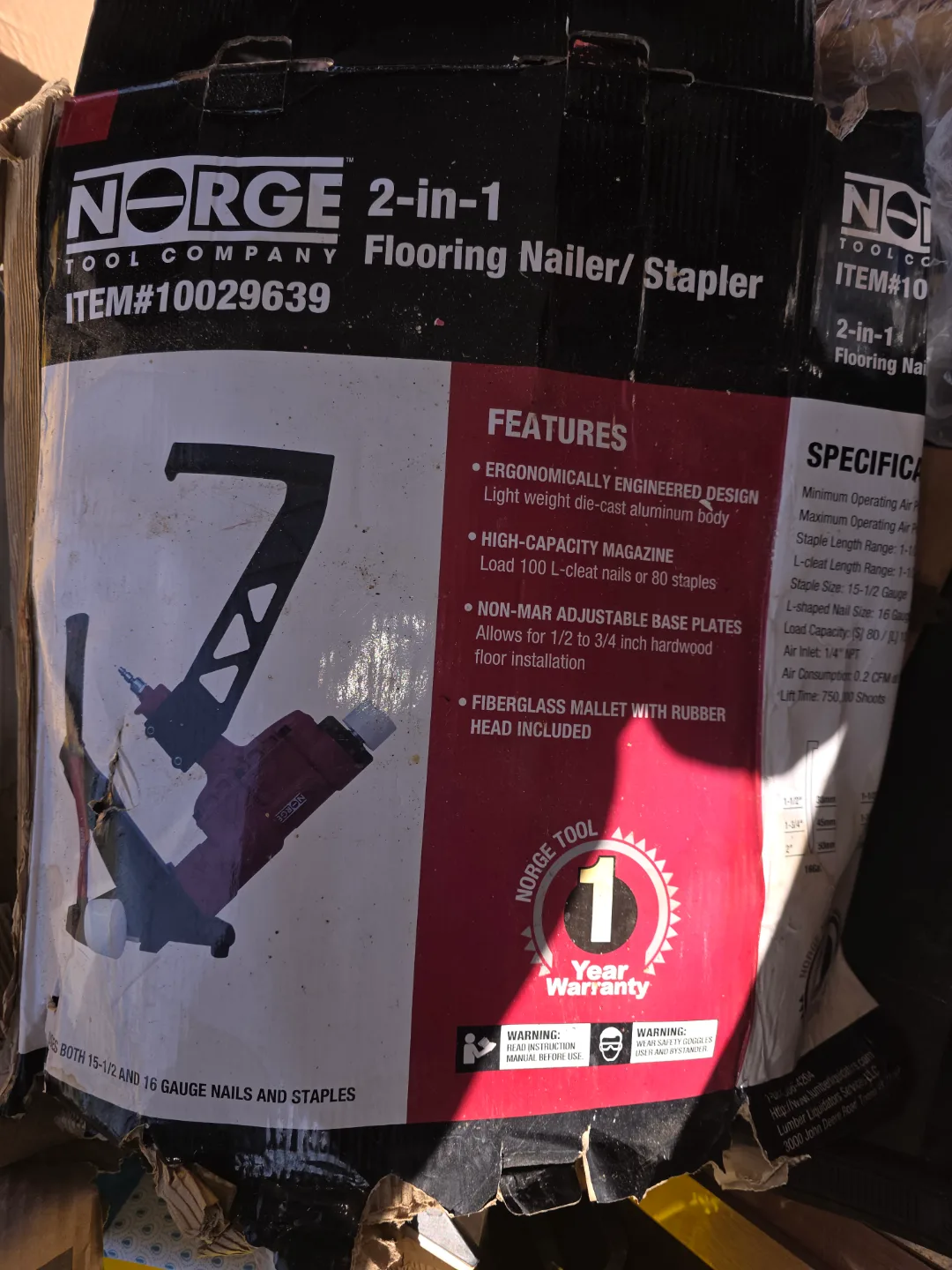 Norge Tool Company 2-in-1 Flooring Nailer/Stapler thumbnail