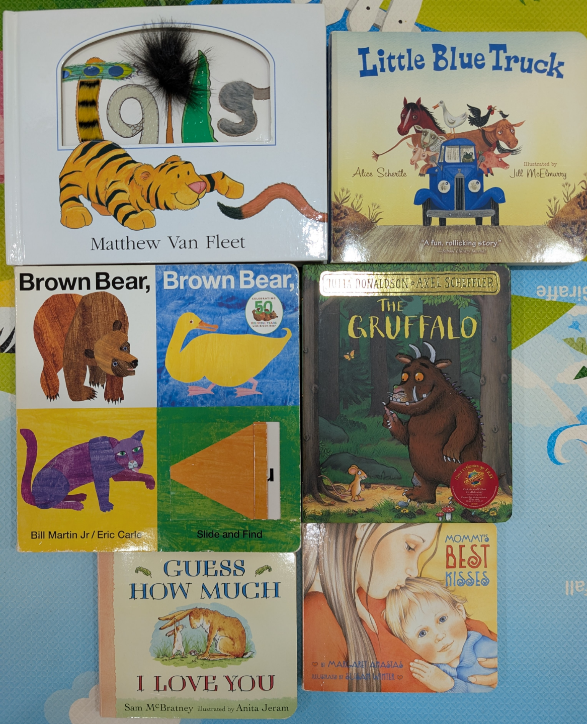 Tails, Little Blue Truck, Brown Bear Brown Bear, The Gruffalo