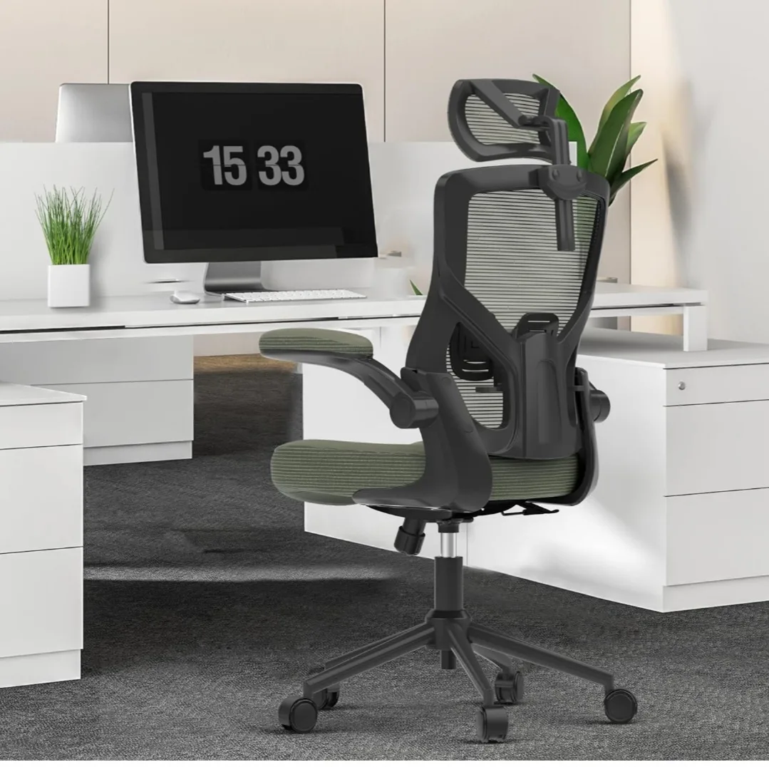 Ergonomic Mesh Office Chair with Adjustable Headrest image indicator(2)