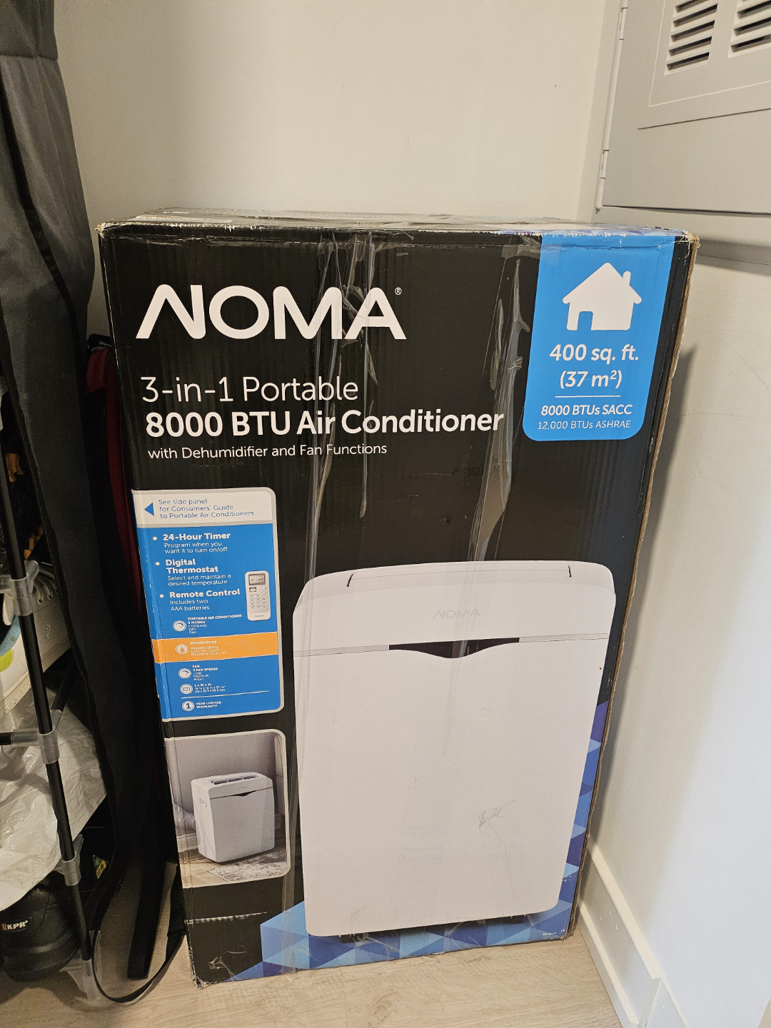 NOMA 3-in-1 Portable 8000 BTU Air Conditioner