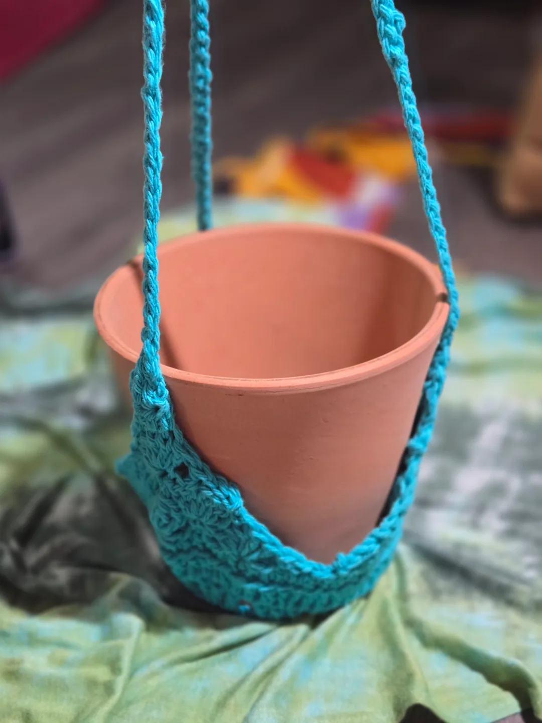 Handmade Crochet Plant Hanger - Multiple Colours Available thumbnail