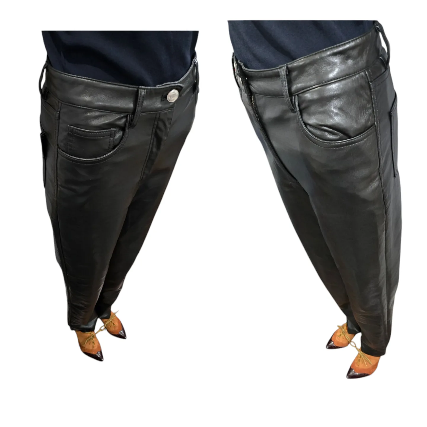 Aritzia Wilfred Melina High-Rise Faux-Leather Pants Full Size 4 image indicator(5)