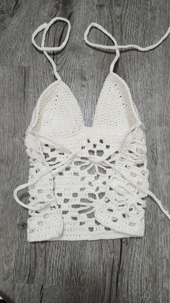 Handmade Crochet Backless Halter Top - photo 3