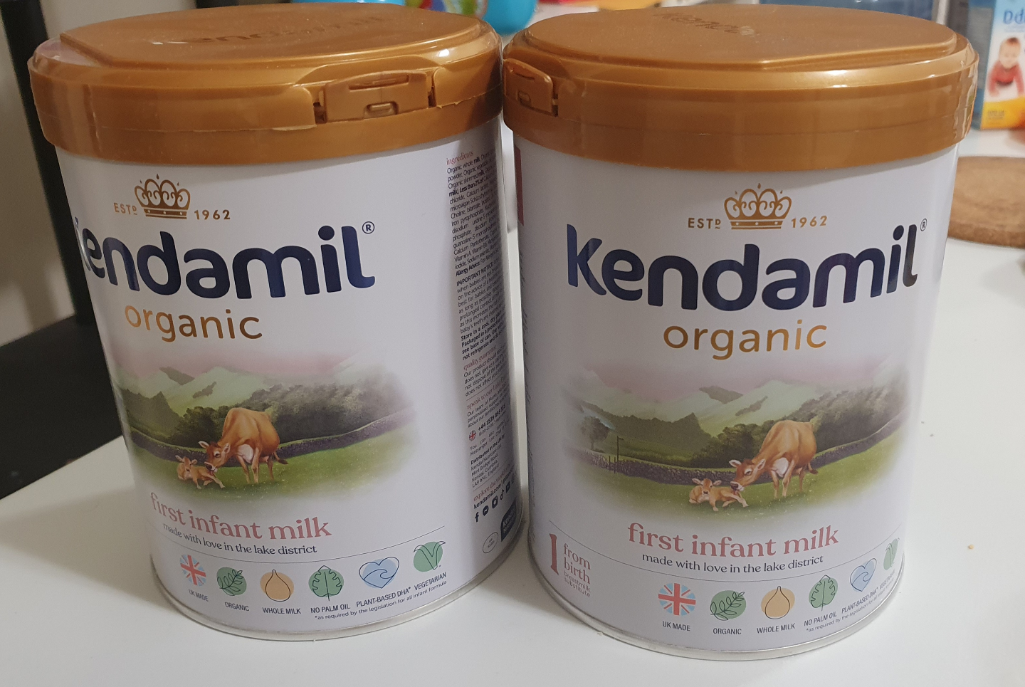 Kendamil Organic First Infant Milk, 2 Cans