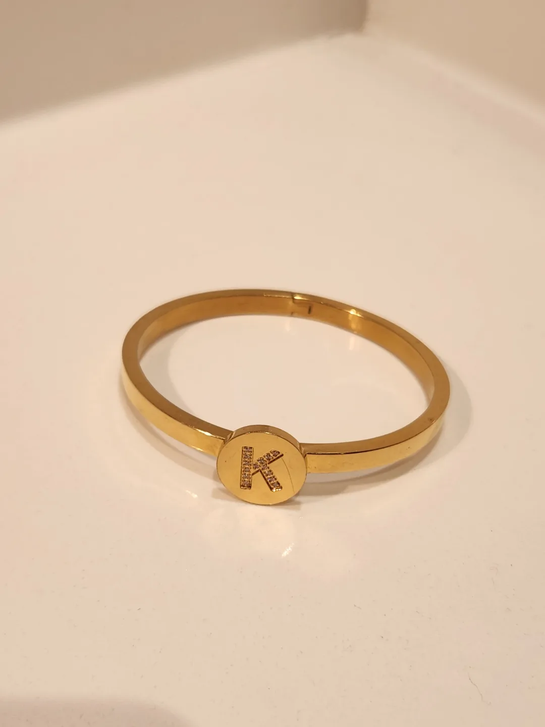 Gold Plated Initial K Bracelet image indicator(6)