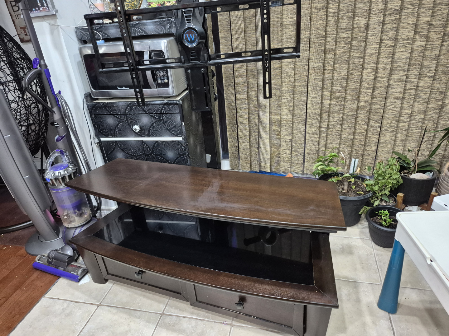 TV Stand with Full-Motion TV Wall Mount