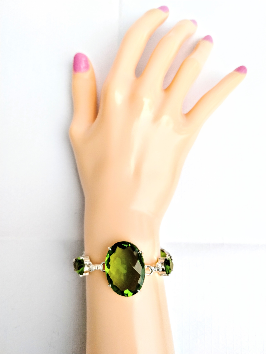Big Bold Green Peridot Bracelet - photo 3