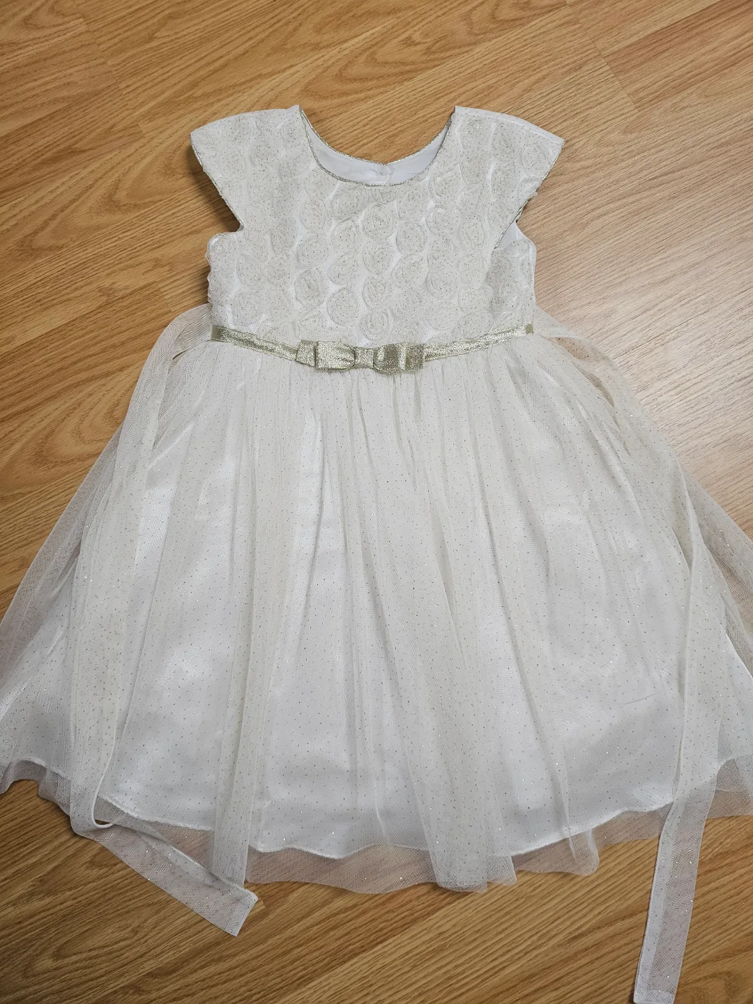 Jona Michelle Girls' White Flower Girl Dress Size 4 thumbnail