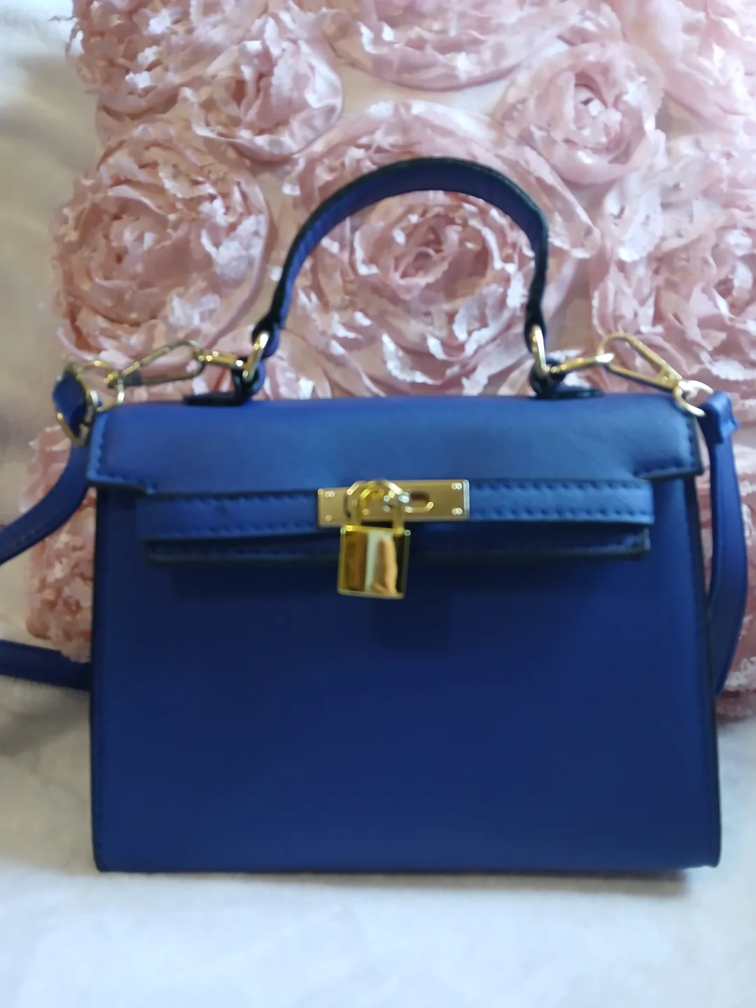 Royal Blue Mini Satchel Handbag thumbnail