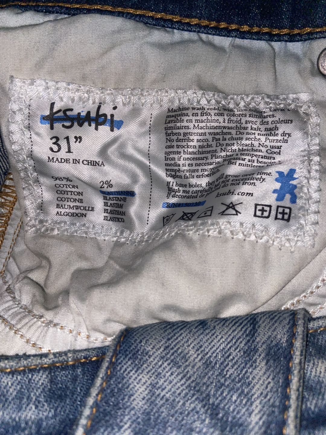 Ksubi Men's 31 "Ksubi Chitch Stairway Jeans" - photo 2
