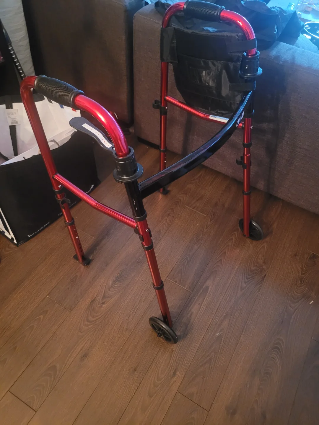 FREE Drive Medical Red Rolling Walker thumbnail