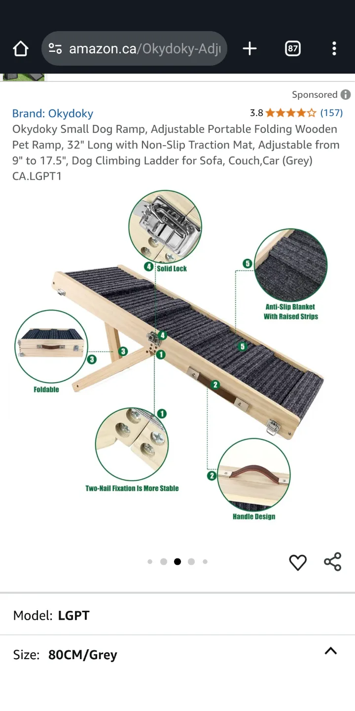 Wooden Ramp for Dogs / Cats image indicator(3)