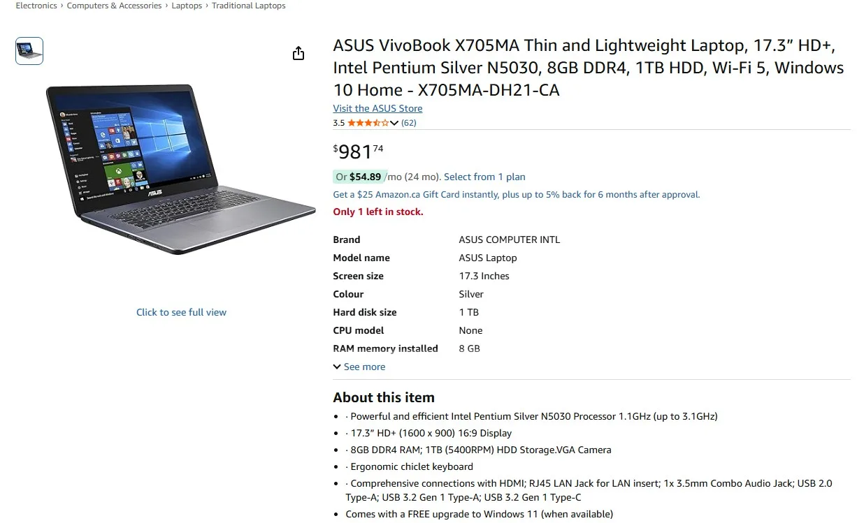 New ASUS 17" VivoBook Laptop image indicator(6)