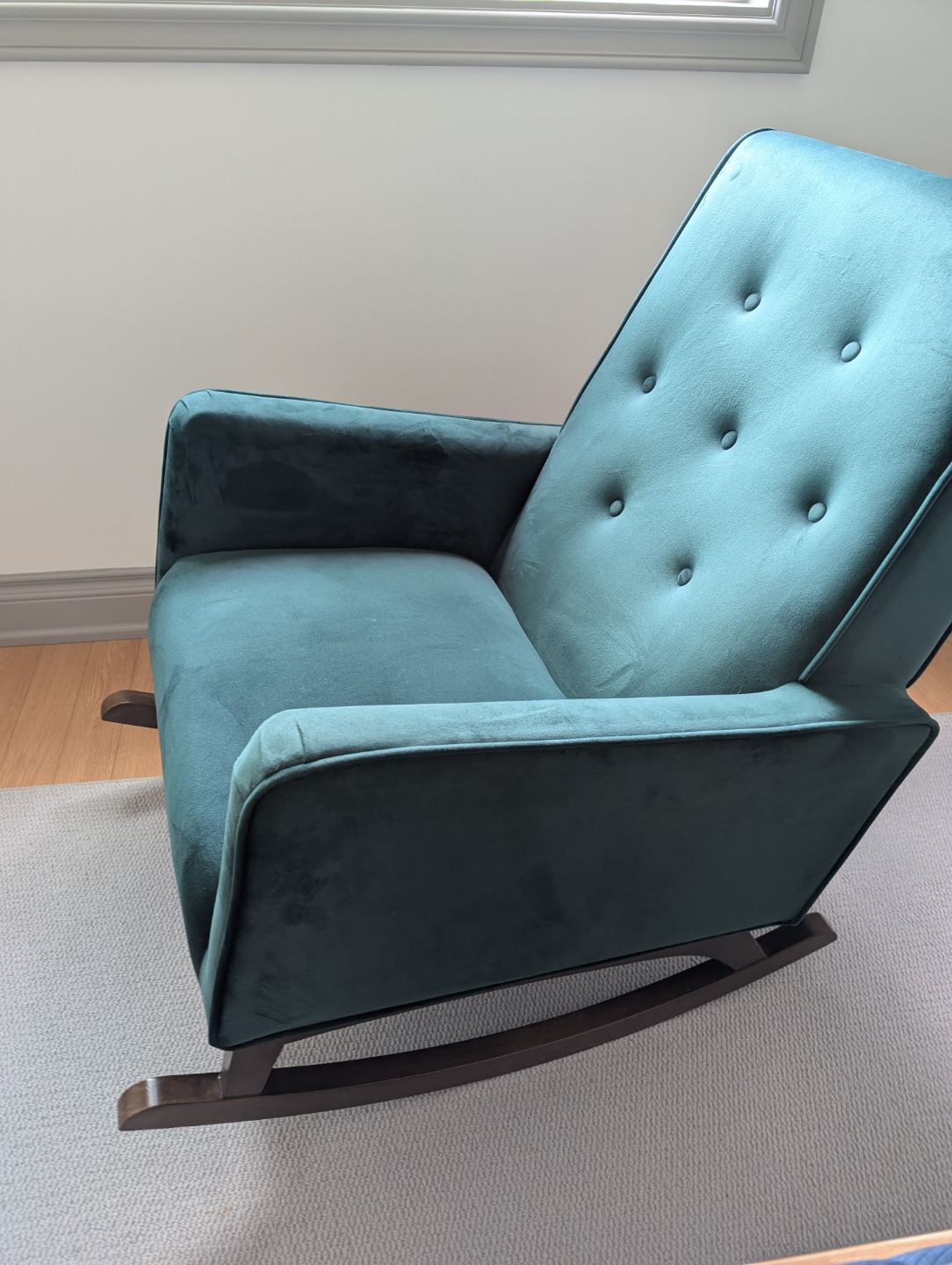 Green Upholstered Rocking Chair - photo 2