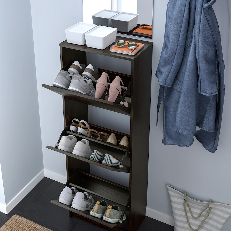 IKEA Bissa Shoe Cabinet - Black-Brown - photo 4