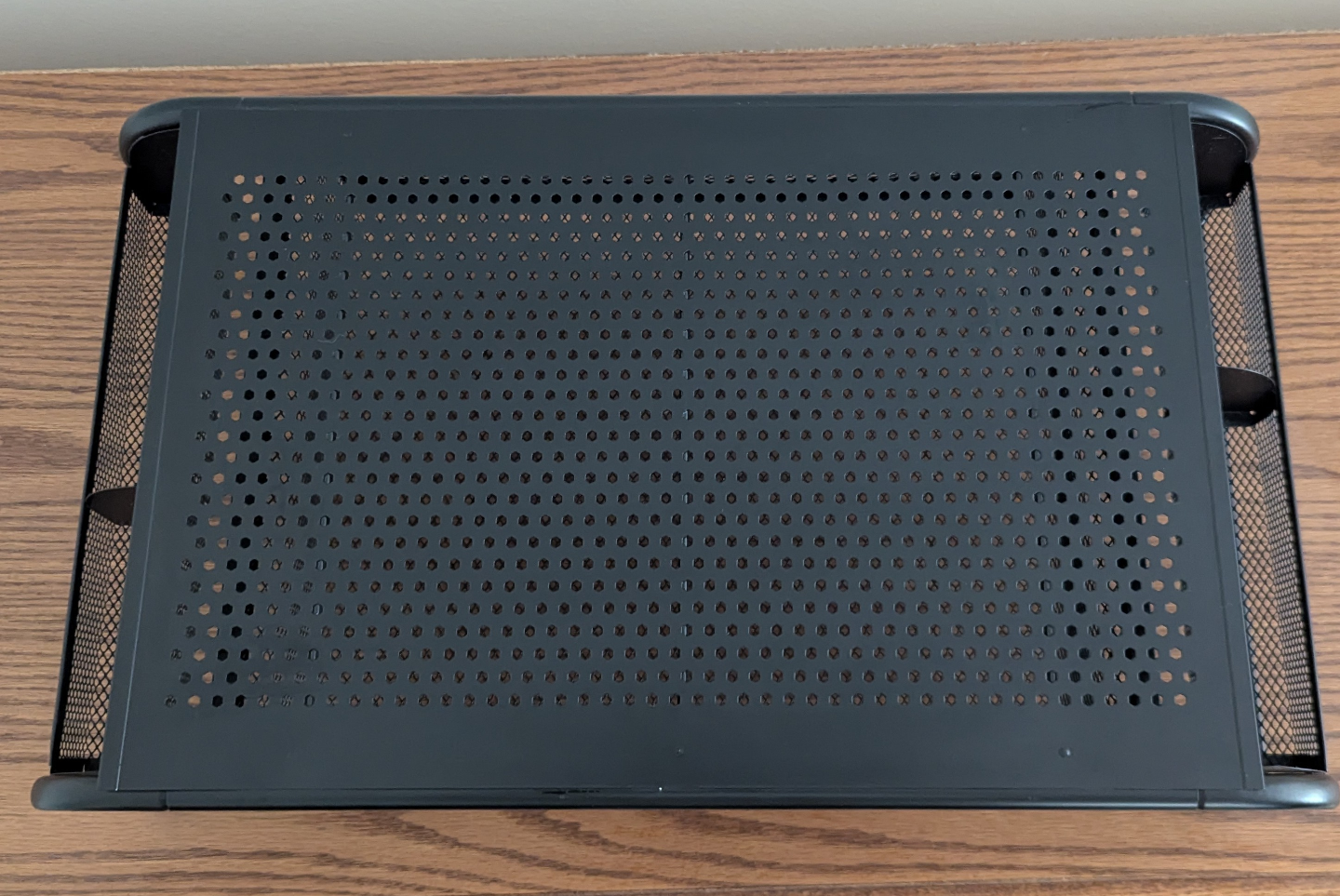 Black Metal Mesh Desk Organizer with Drawer - photo 2