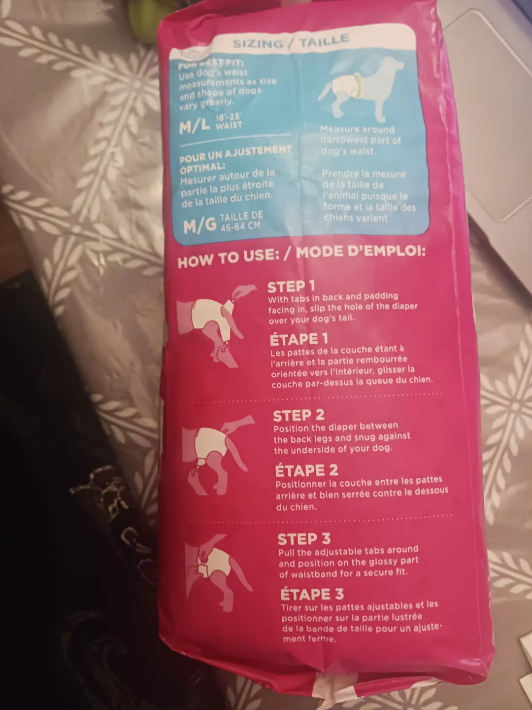OUT! PetCare Comfort-DRI Disposable Dog Diapers - Size M/L image indicator(3)