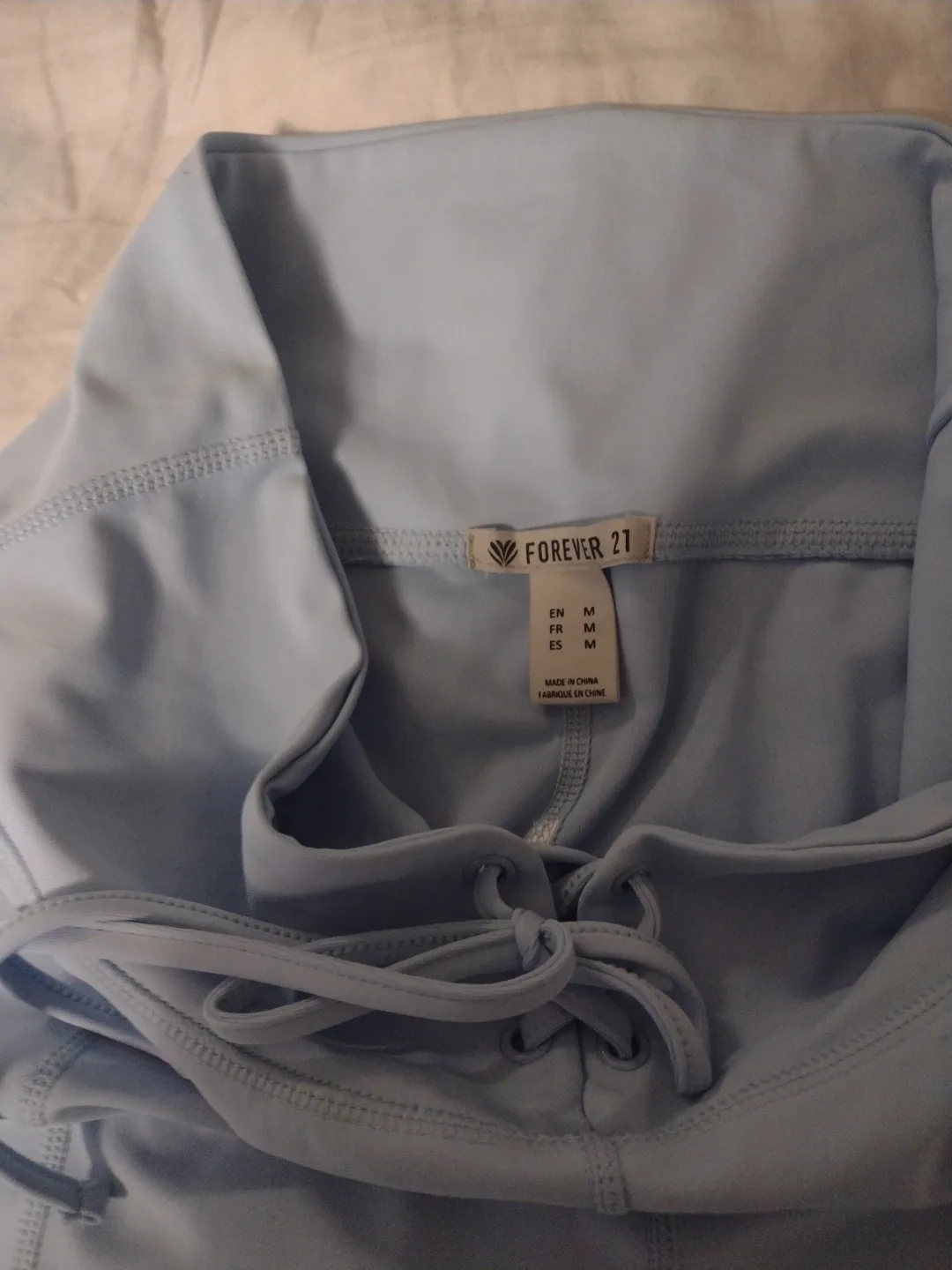 Forever 21 Light Blue Leggings, Size Medium image indicator(2)