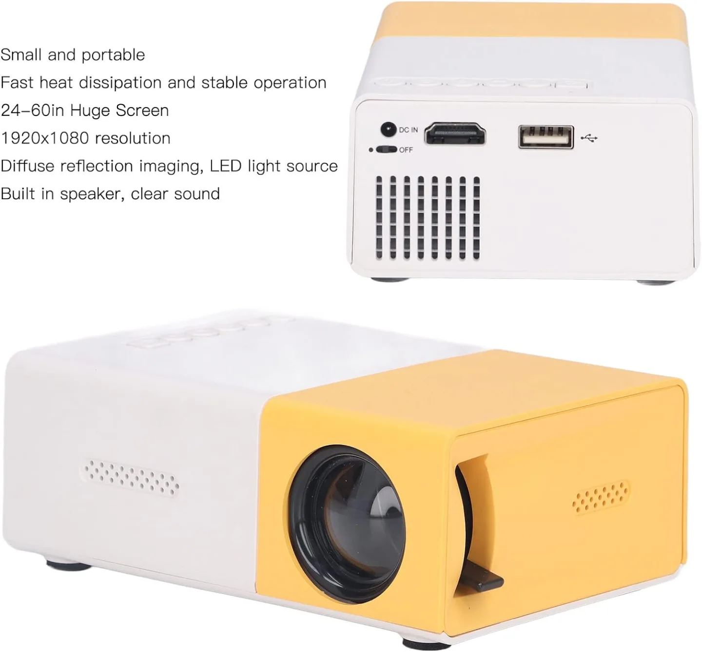 🧡 Mini Portable Projector with Remote image indicator(5)