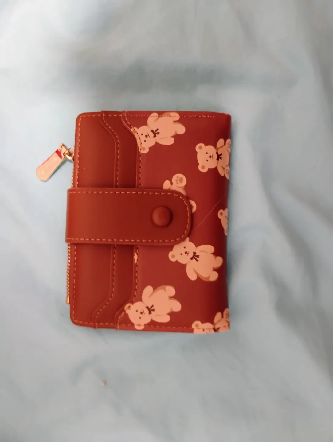 Adorable Brown Teddy Bear Zip-Around Wallet thumbnail