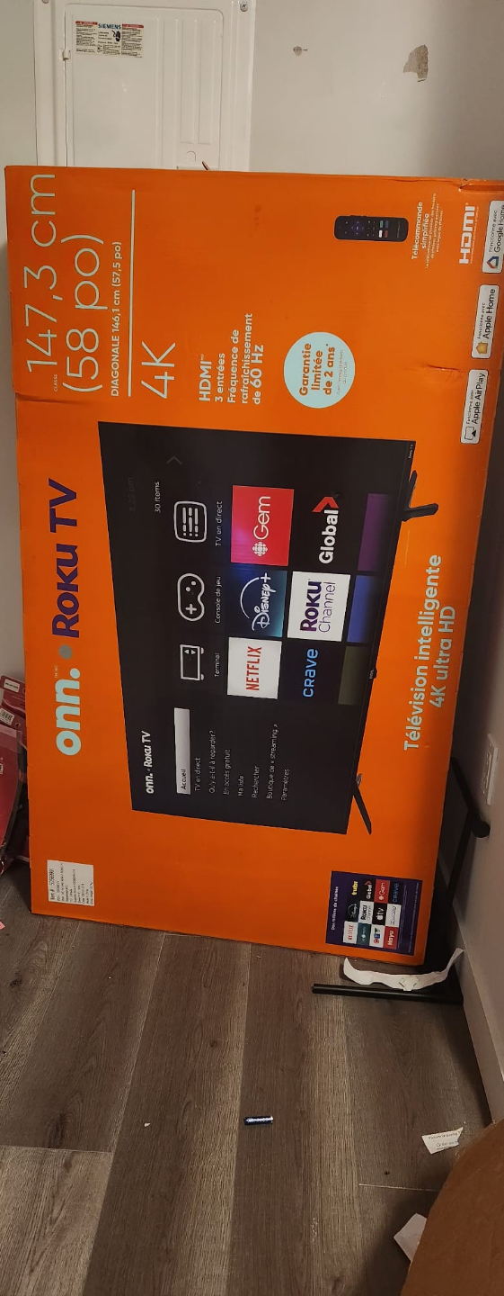 Onn. Roku TV 58 inch 4K
