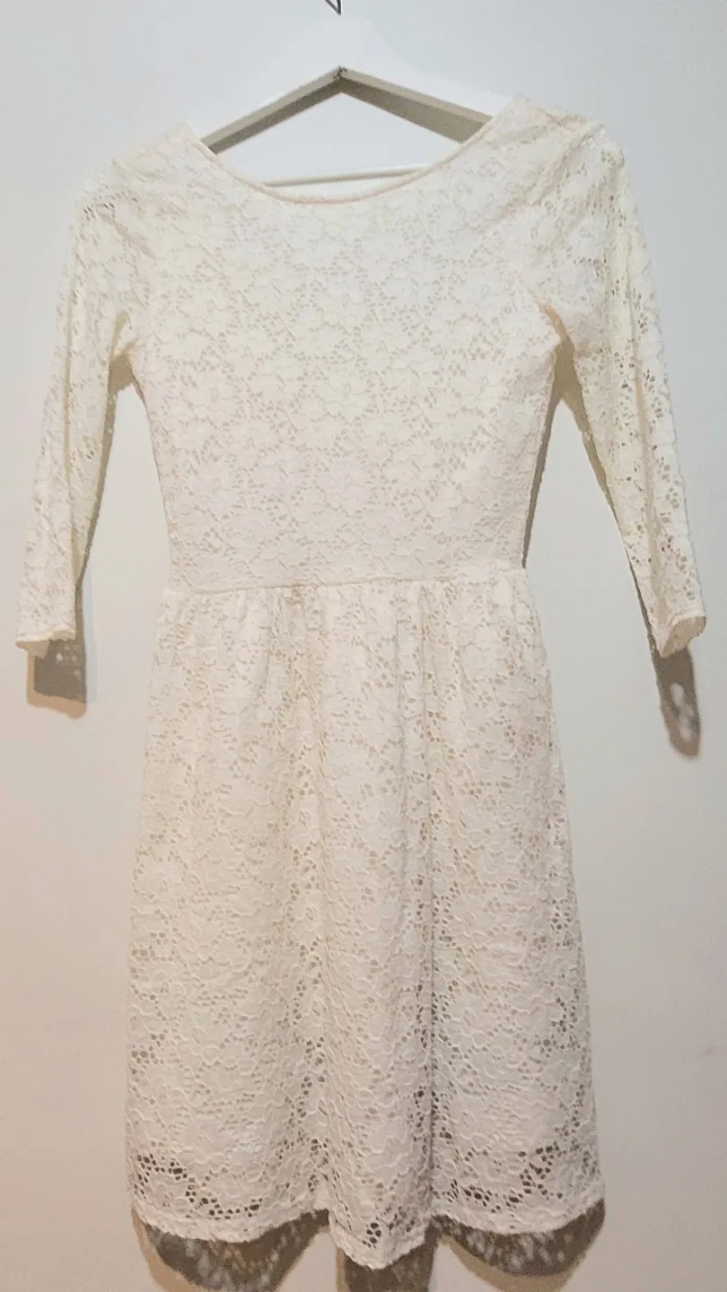 Garage White Lace Dress Size XS/TP thumbnail