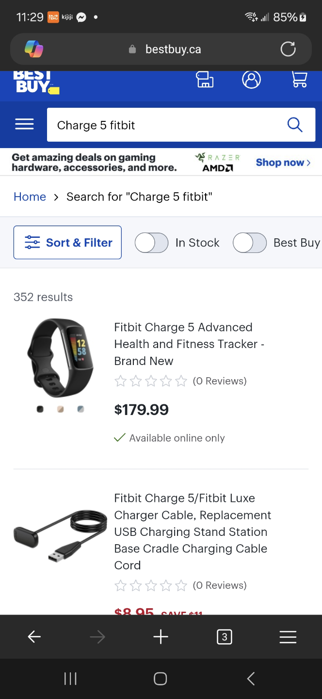 Fitbit charge 5 with charger - photo 2