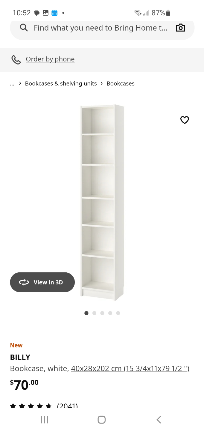 IKEA BILLY Bookcase - White - photo 4