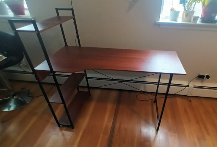 Computer Desk with Bookshelf