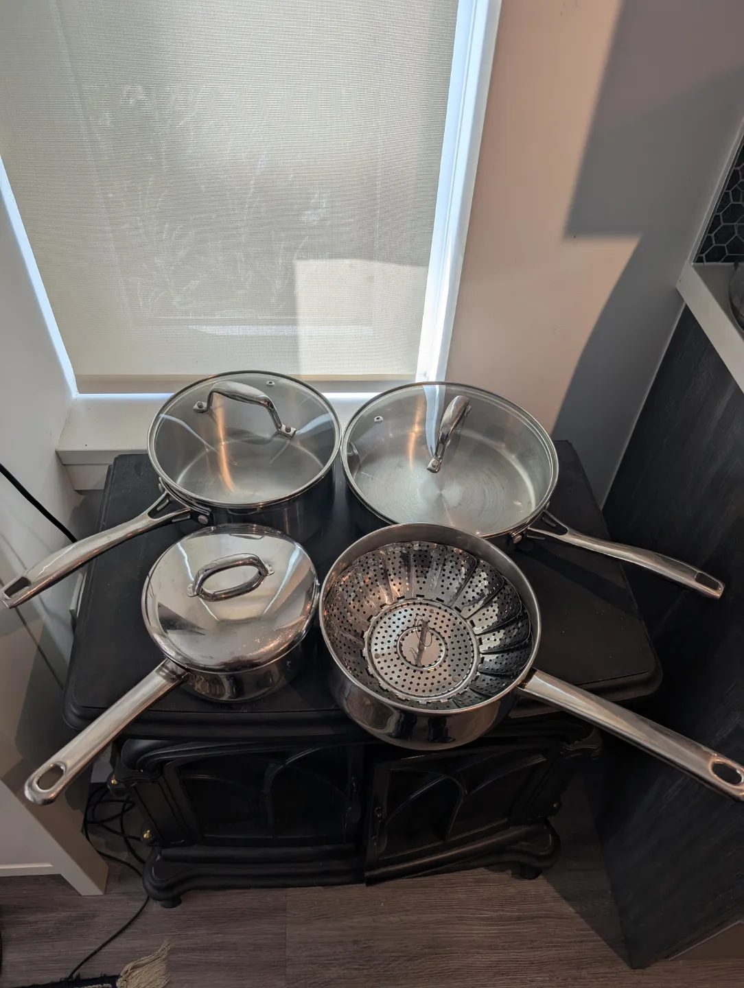 Stainless Steel Cookware Set - Pots, Pans, Steamer thumbnail
