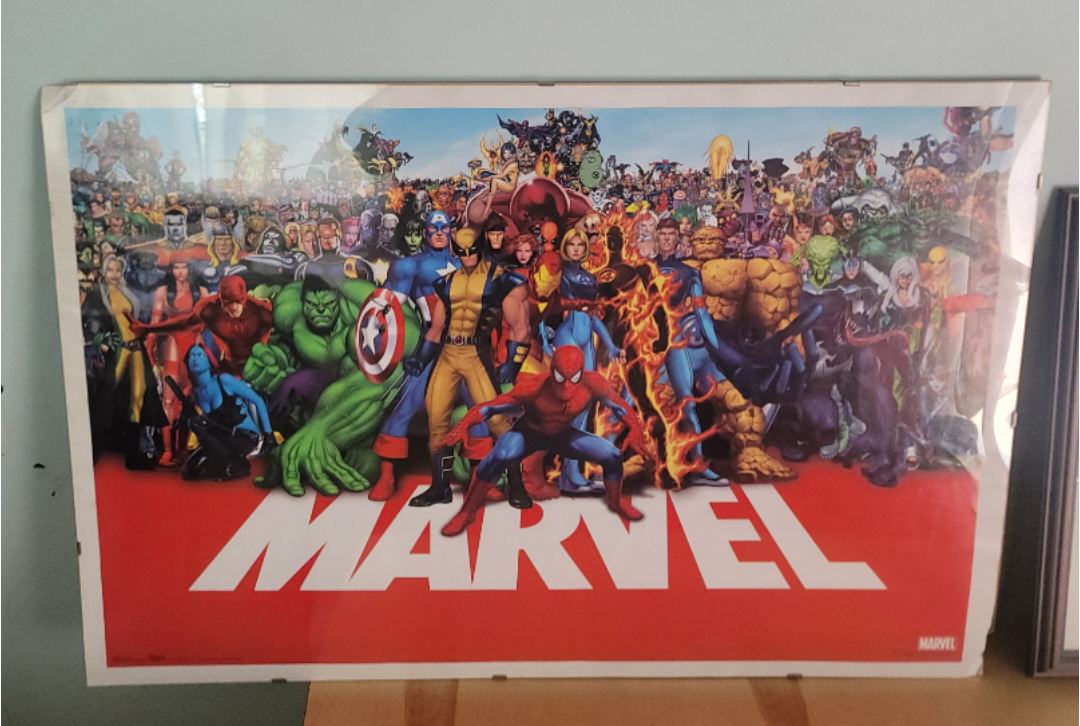 Huge Marvel Comics framed Poster - photo 2