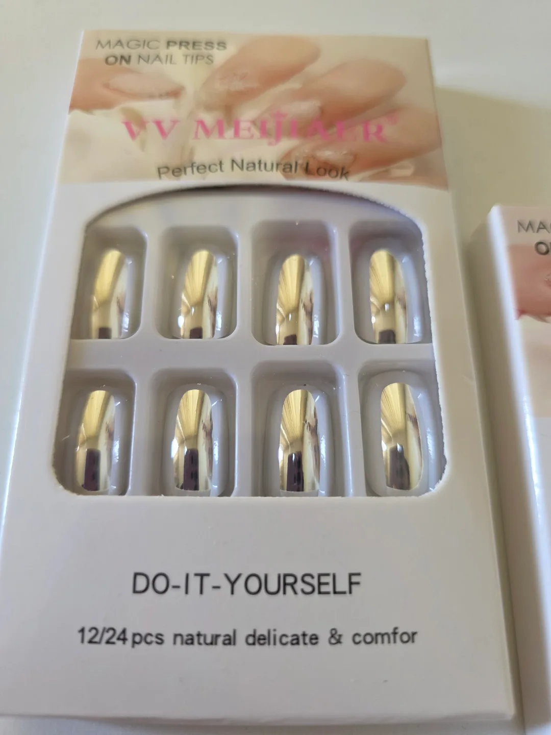 New Metallic Silver and rose gold Press-on Nails image indicator(3)