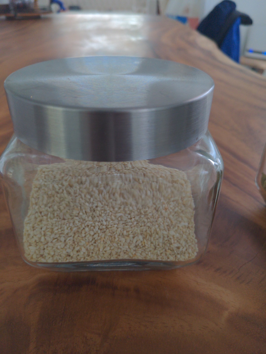 set of 6 Glass Spice Jars canisters with Metal Lids - photo 2