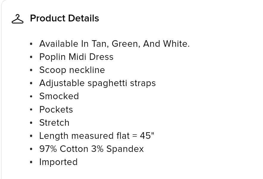 Brand New White Poplin Midi Dress with Pockets image indicator(3)