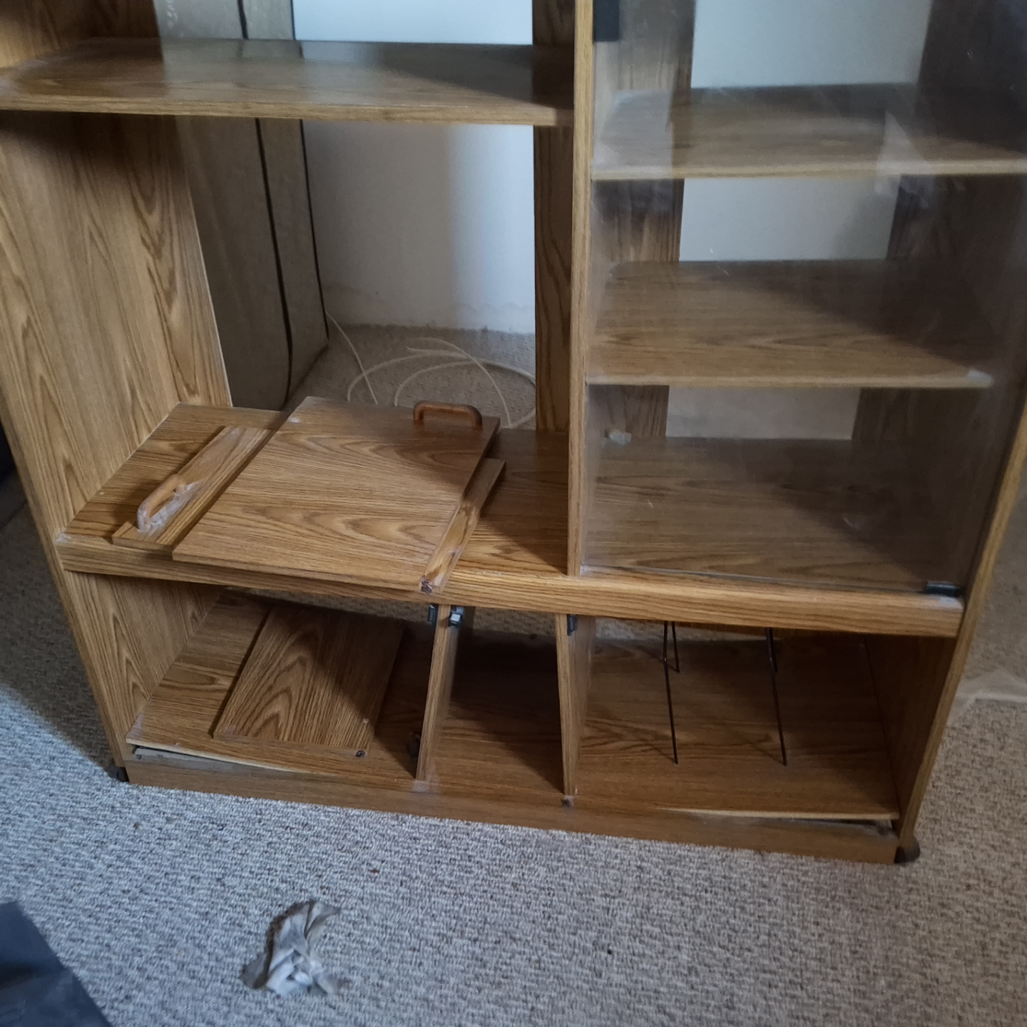 Wood cabinet on wheels