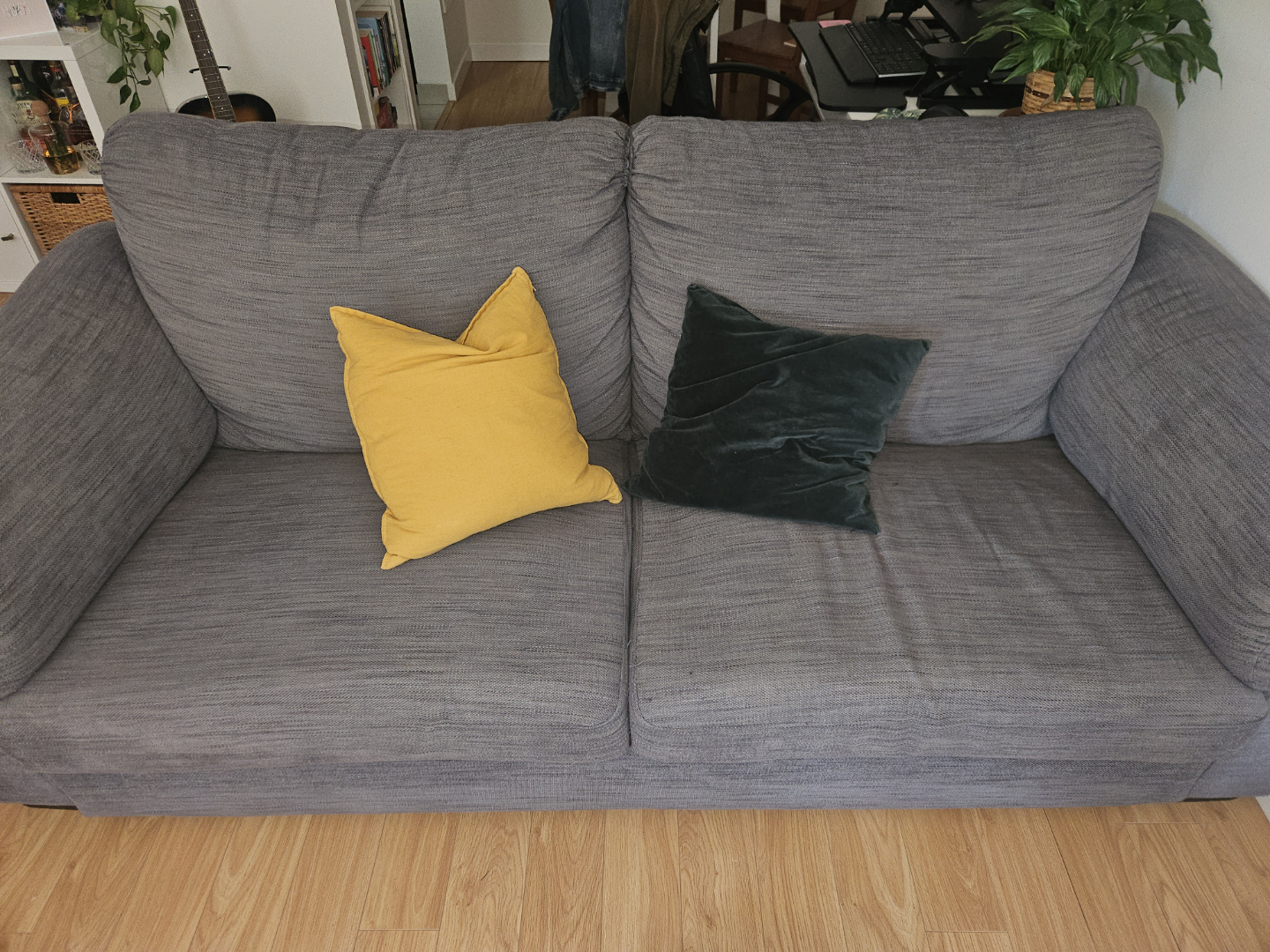 Ikea Grey Three-Seater Sofa