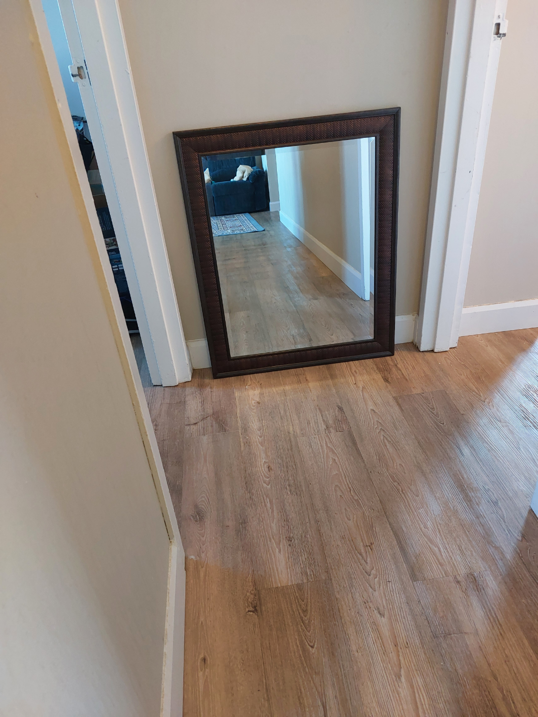Dark Brown Framed Mirror - photo 2