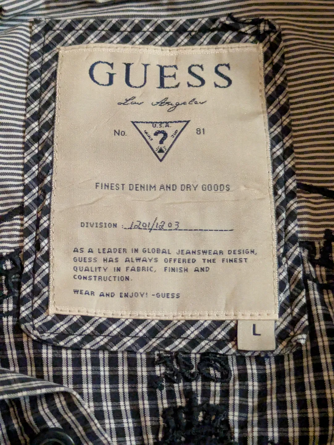 GUESS Men's Size L Long Sleeve Button-Down Shirt 🏒 image indicator(4)