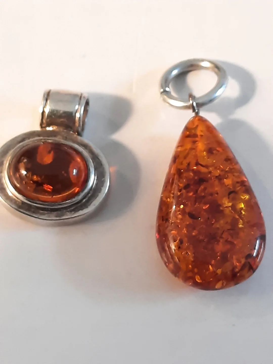 Amber Pendants on sterling silver thumbnail