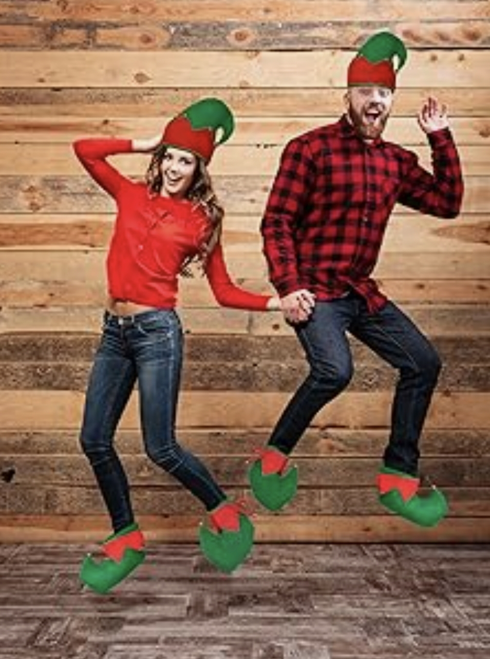 Brand New Elf Hat, Shoes Covers Felt Set Accessories Christmas