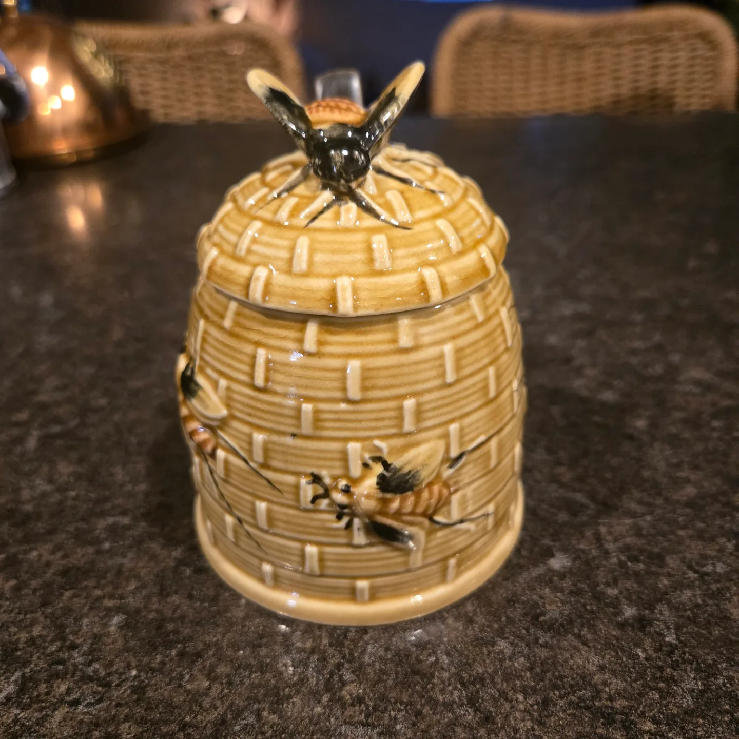 Vintage Honey Pot with Bees thumbnail