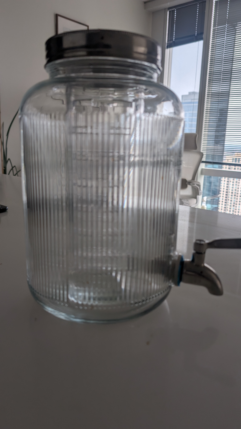 Glass Beverage Dispenser 1 gallon