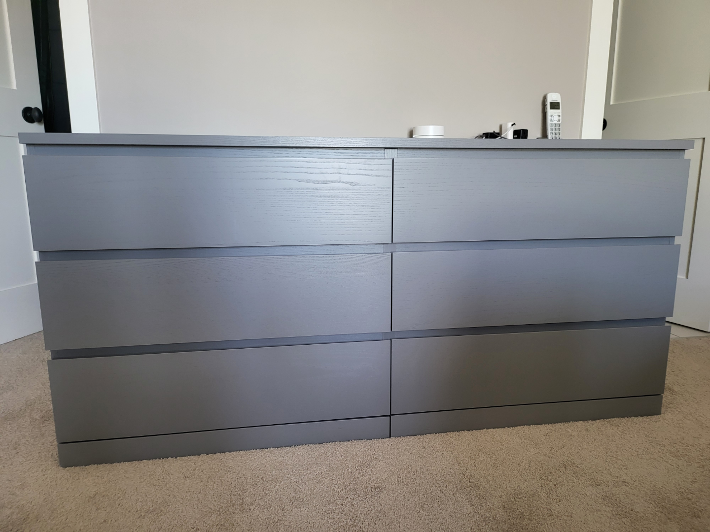 IKEA MALM 6-Drawer Dresser - Gray