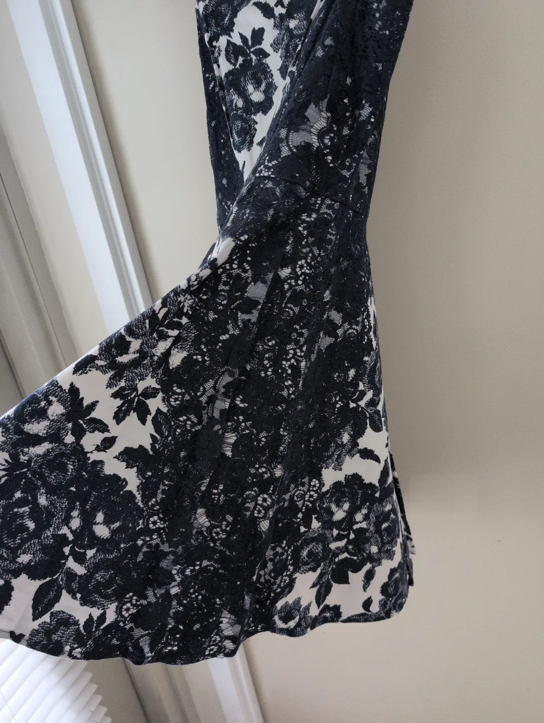 Jessica Simpson - Navy and White Floral Fit and Flare Dress image indicator(3)