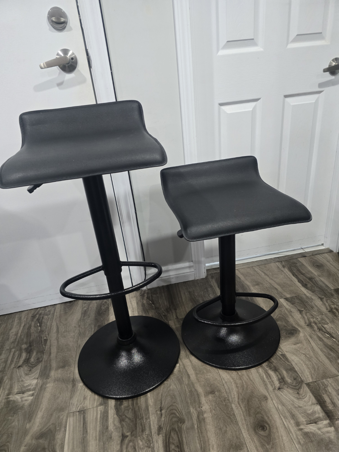 Pair of Black Bar Stools