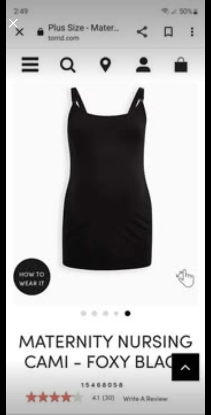 Torrid Maternity Nursing Foxy Tank - Size 4 thumbnail