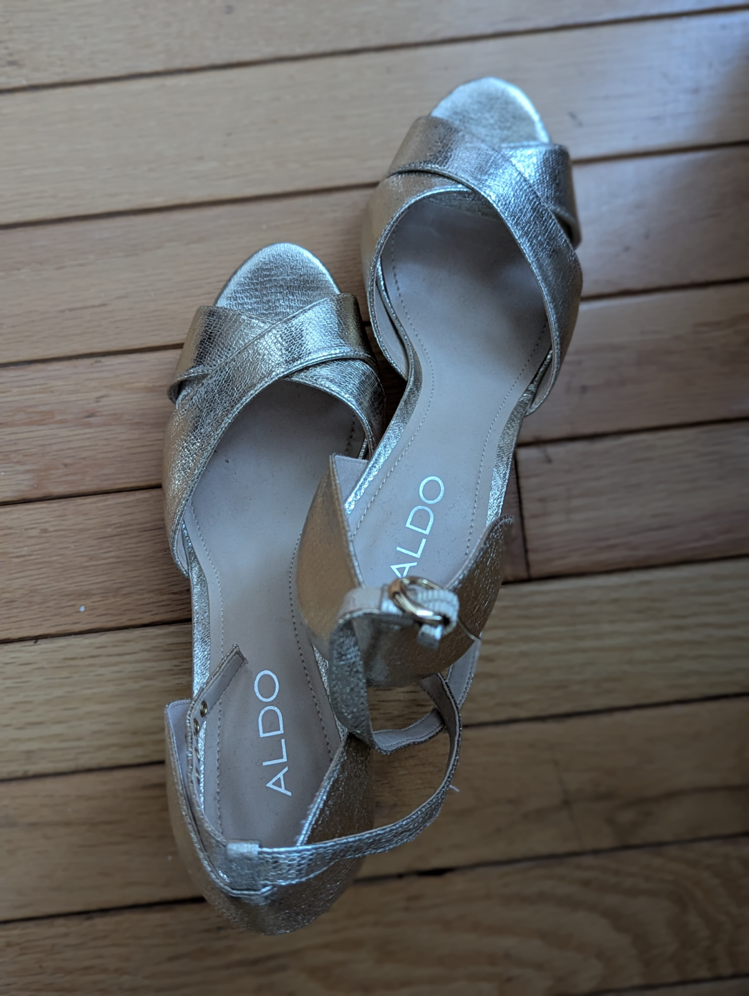 Gold Aldo Platform Heels - photo 2