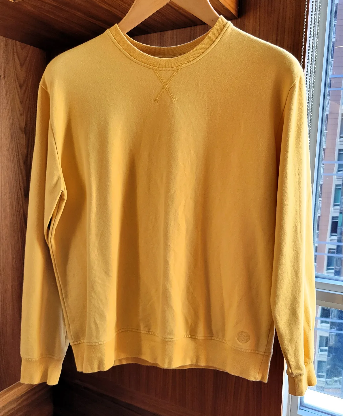 Massimo Dutti Mens Yellow Soft Organic Cotton Sweatshirt - Small image indicator(2)
